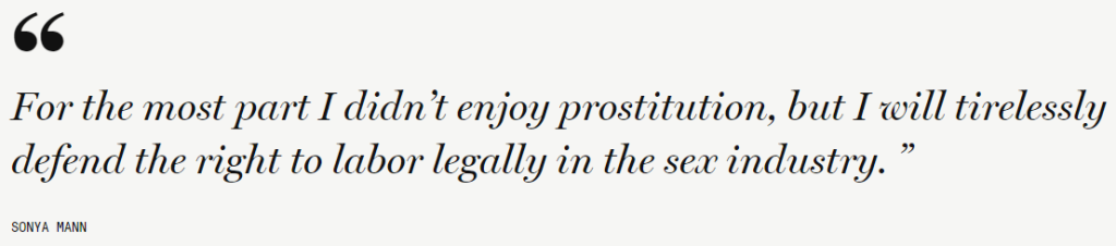 We need to fully decriminalize prostitution.